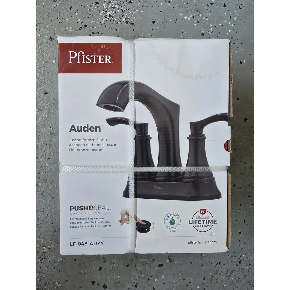 Pfister Auden Tuscan Bronze 2-Handle 4-in centerset Bathroom Sink Faucet New